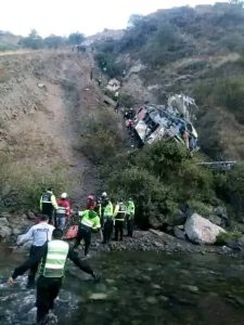 BREAKING NEWS At least 23 dead after bus falls into a chasm in